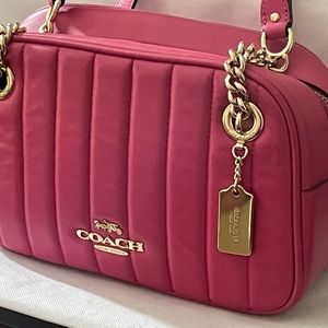 Coach Cammie Chain Shoulder Bag With Linear Quilting